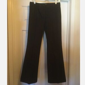 Ann Taylor Women's Casual Pants Black Chinos Back Buttoned Flap Pockets Size 6